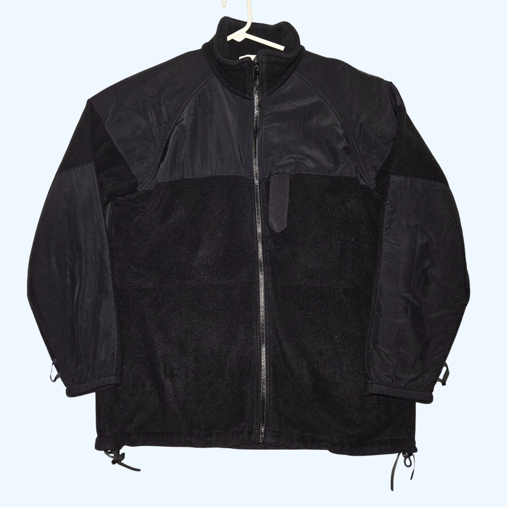 US Navy Parka Liner Fleece Jacket Mens Medium Long Black NSN 8415-01-539-4619